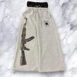 Affliction Gray Sweatpants with Graphic Design
